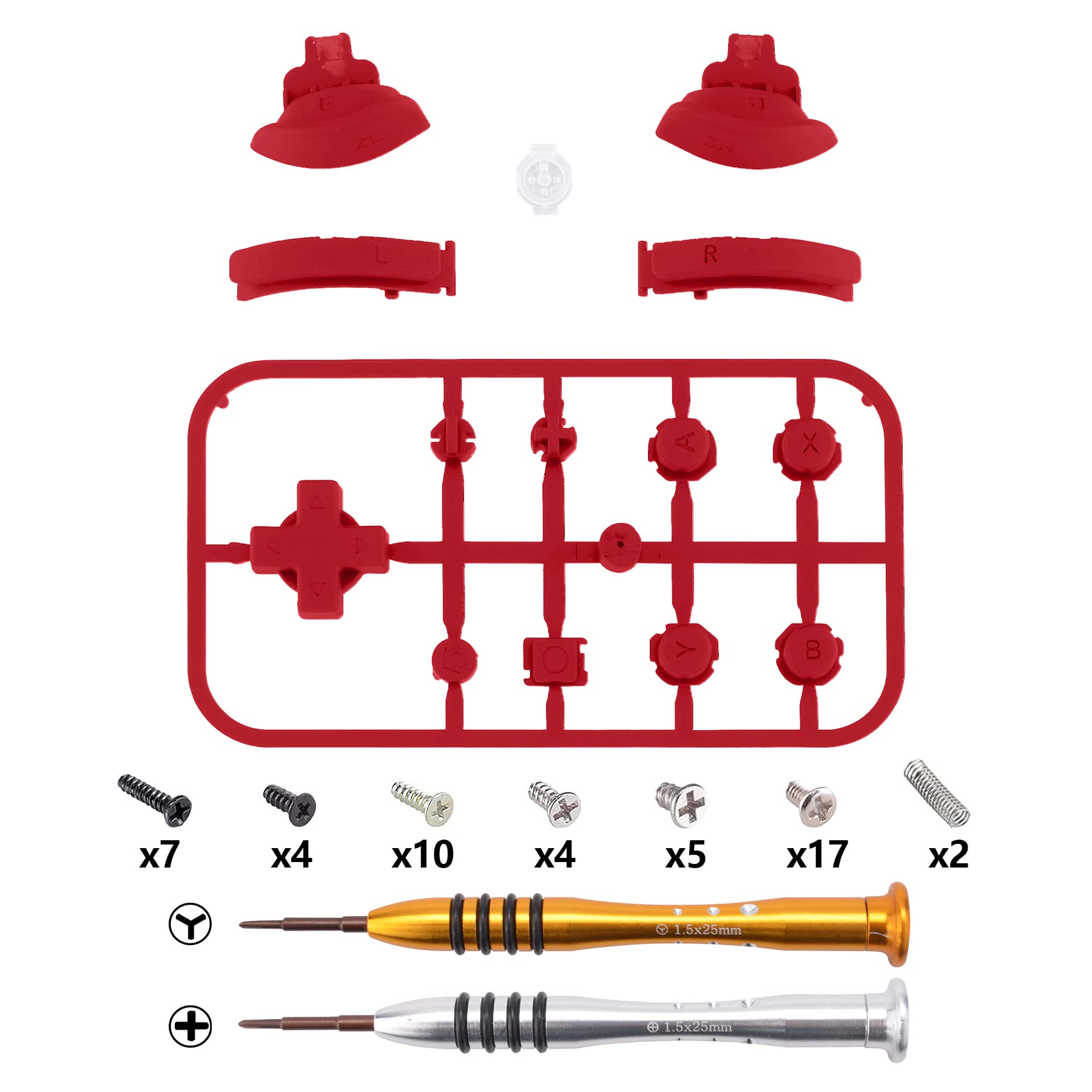 Amazon.com: eXtremeRate Passion Red Replacement ABXY Home